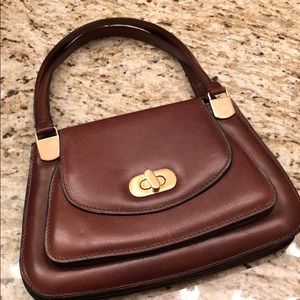 Brown leather hand bag from Buenos Aires Argentina